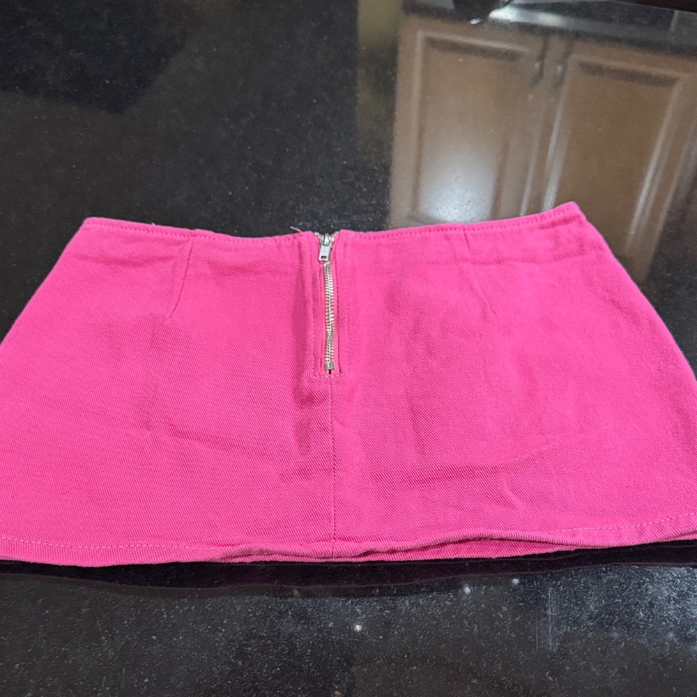 Prettylittlething Pink Mini Skirt - Picture 2 of 9